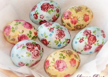 Farbanje jaja dekupaž tehnikom