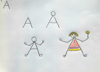 Naučite dete da crta pomoću slova i brojeva