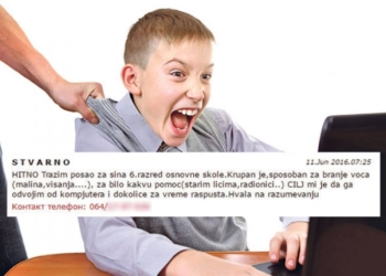 Roditelji iz Čačka dali neobičan oglas!