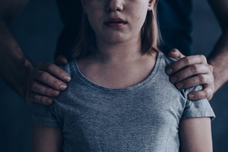 Abused little girl - heartbreaking social campaign photo