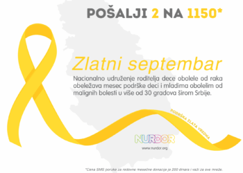 Zlatni septembar – mesec podrške deci i mladima obolelim od raka